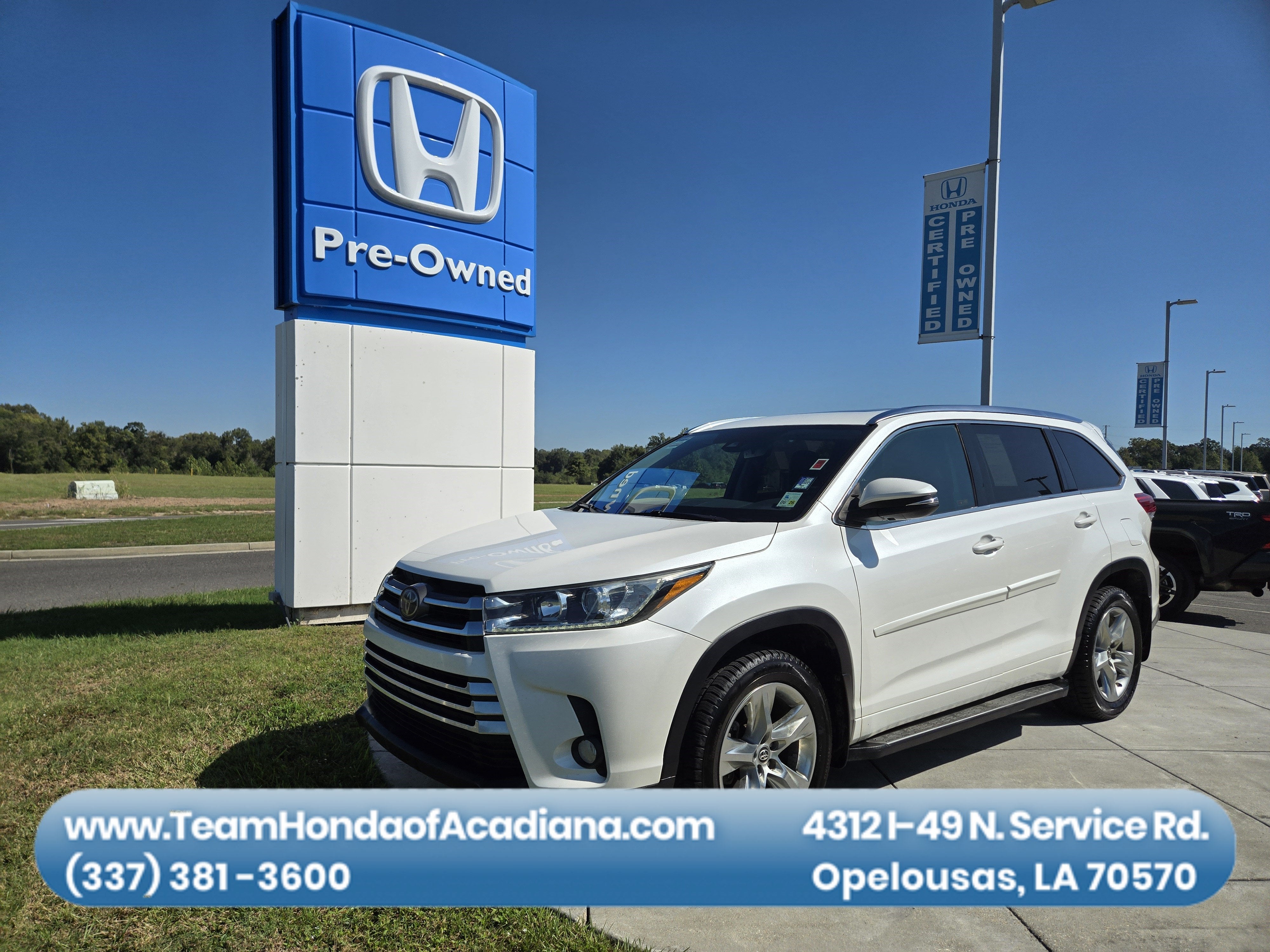 Used 2018 Toyota Highlander Limited with VIN 5TDYZRFH2JS255113 for sale in Opelousas, LA