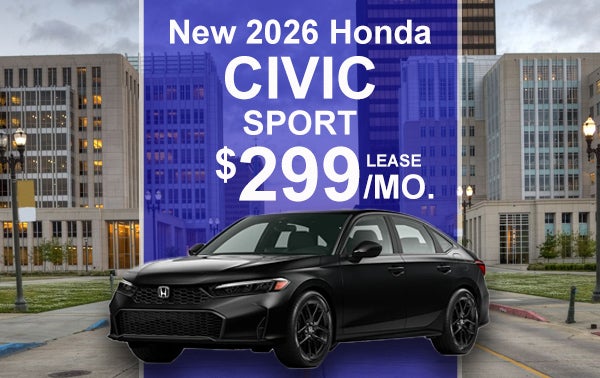 $299/MO. LEASE ON NEW 2026 CIVIC SPORT